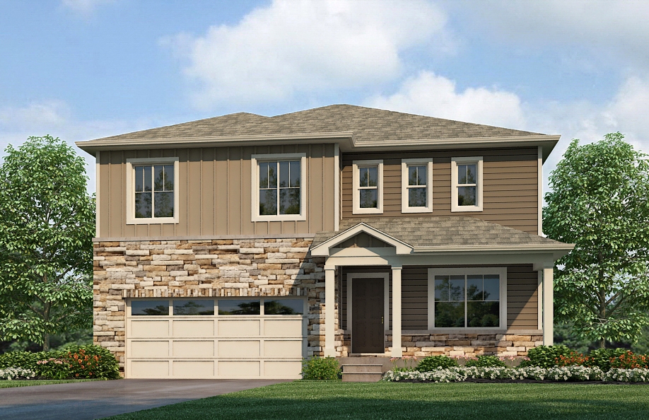 Gable elevation J3 floorplan renderings