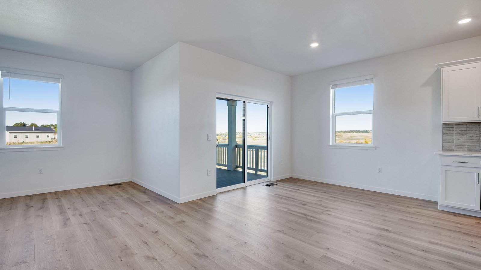 Open concept living space in new home for sale