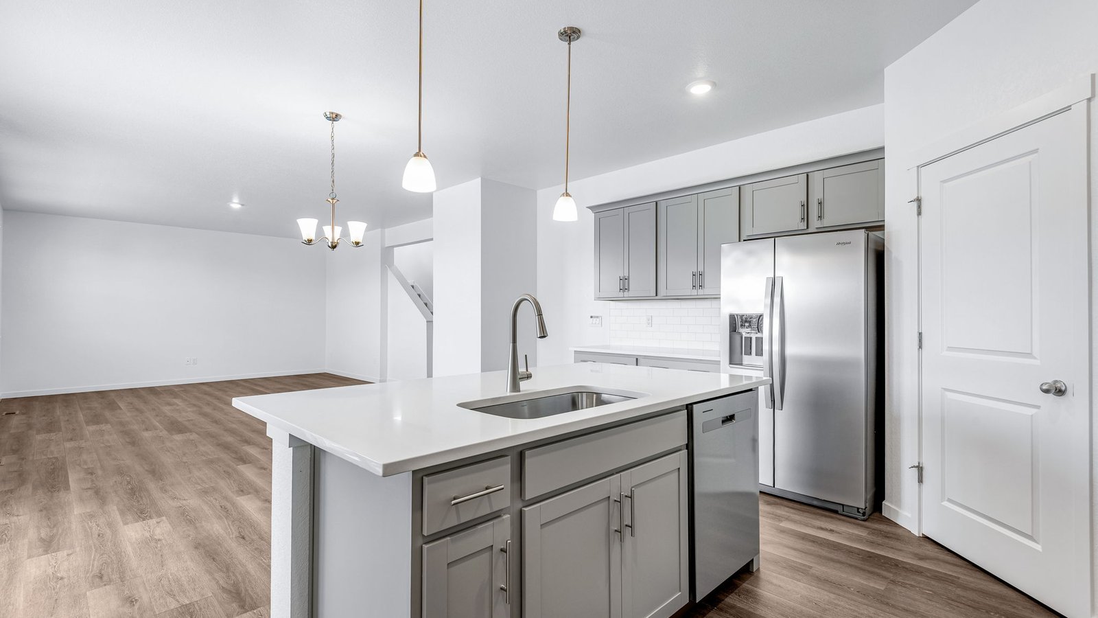Spacious kitchen island perfect for entertaining in new home at Brighton Crossing Community