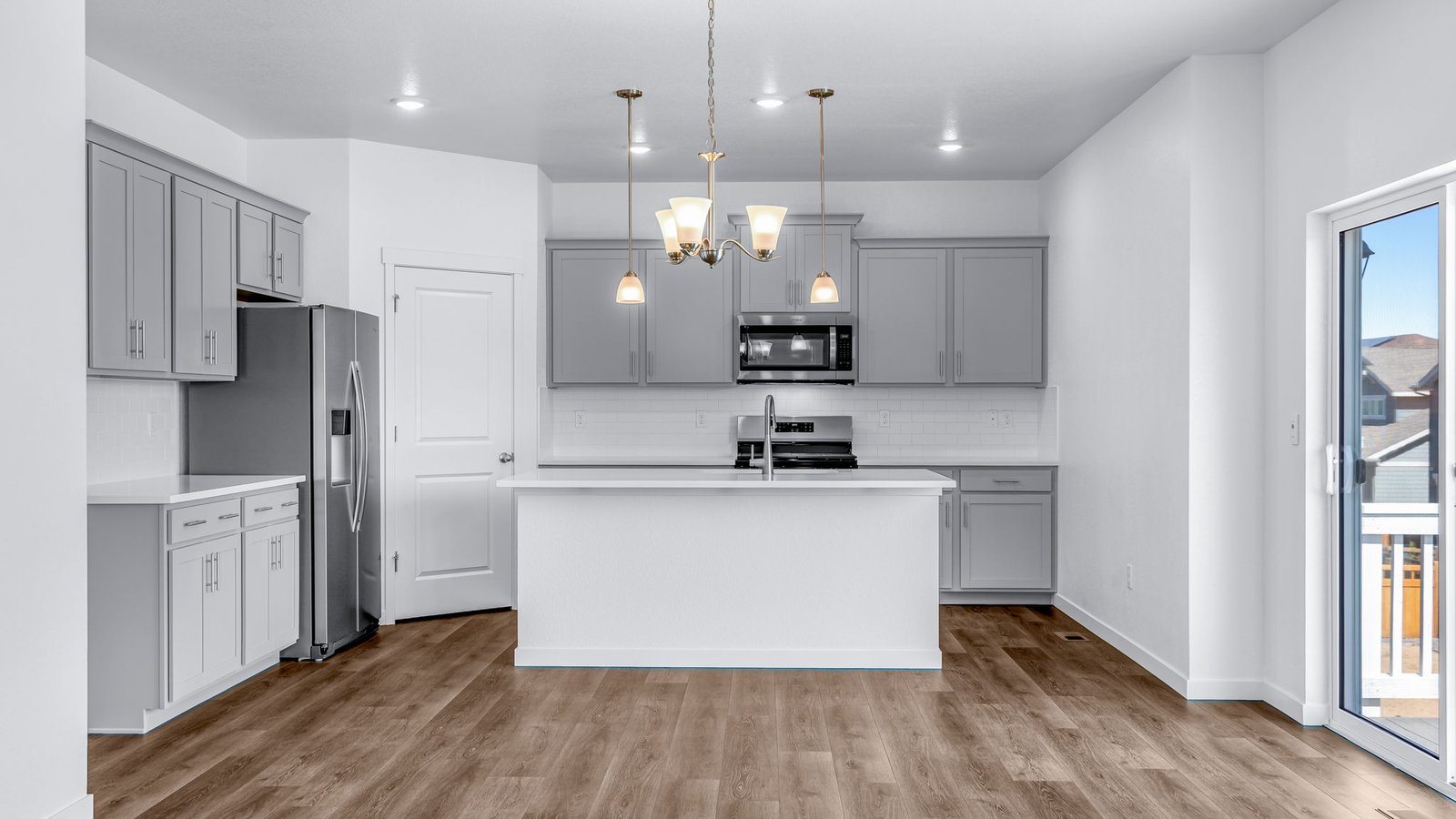 Spacious kitchen with premium cabinetry in new home at Brighton Crossing Community