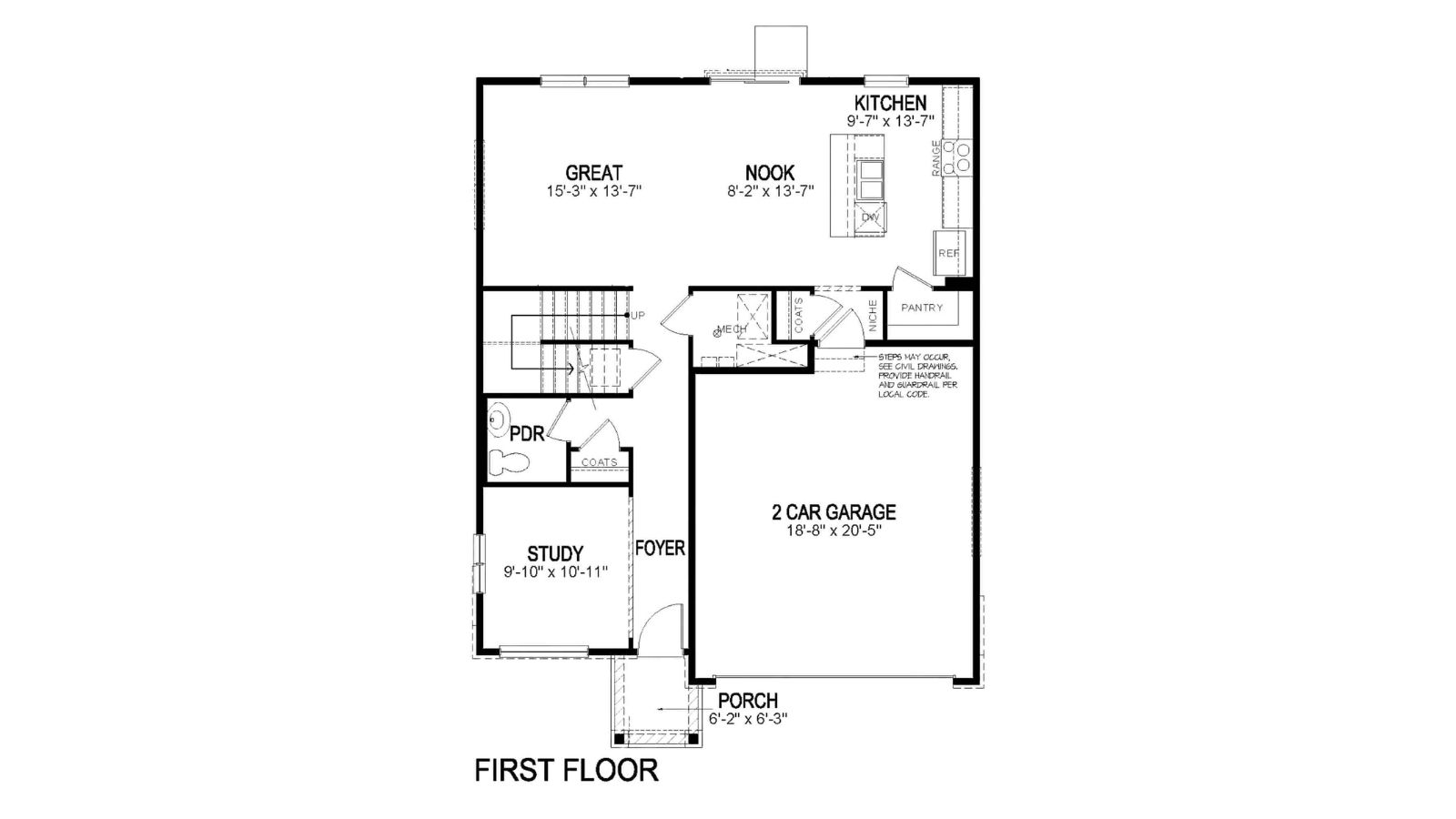 First floor of bellamy floor plan by d.r. horton brighton, co