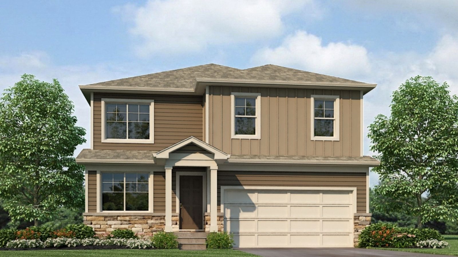 rendering of two story d.r. horton home brighton, co