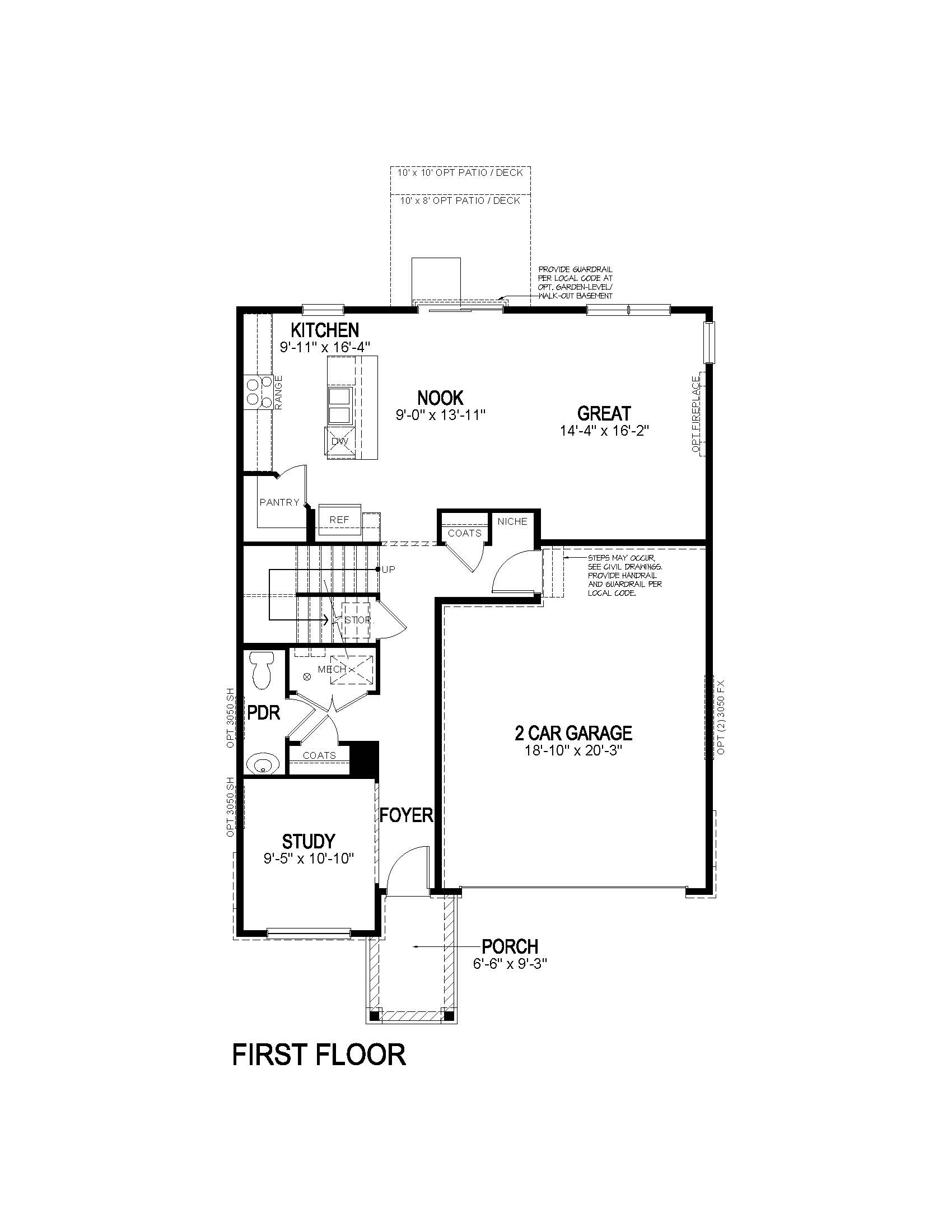 First floor of Holcombe blacklines