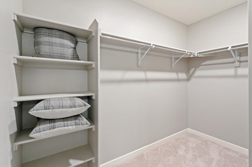 spacious walk-in closet with extra storage