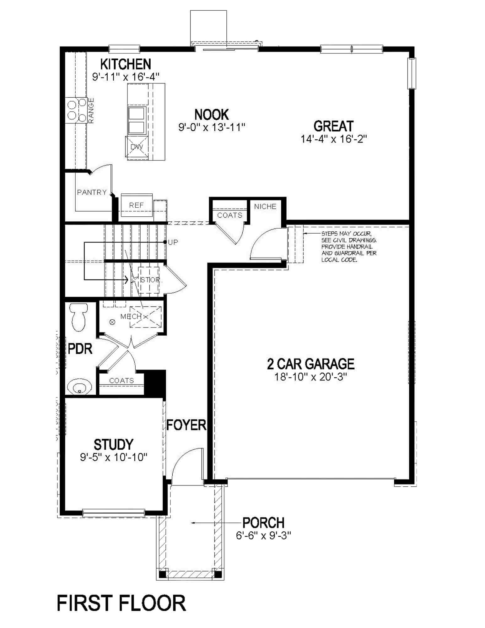 Holcombe floorplan first floor