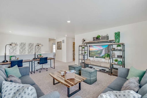 upstairs loft with furniture