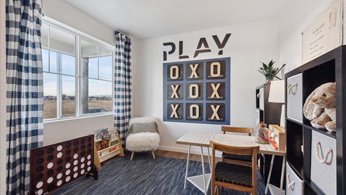 flex room located at the front of the house