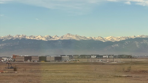 view of mounts from second floor of home