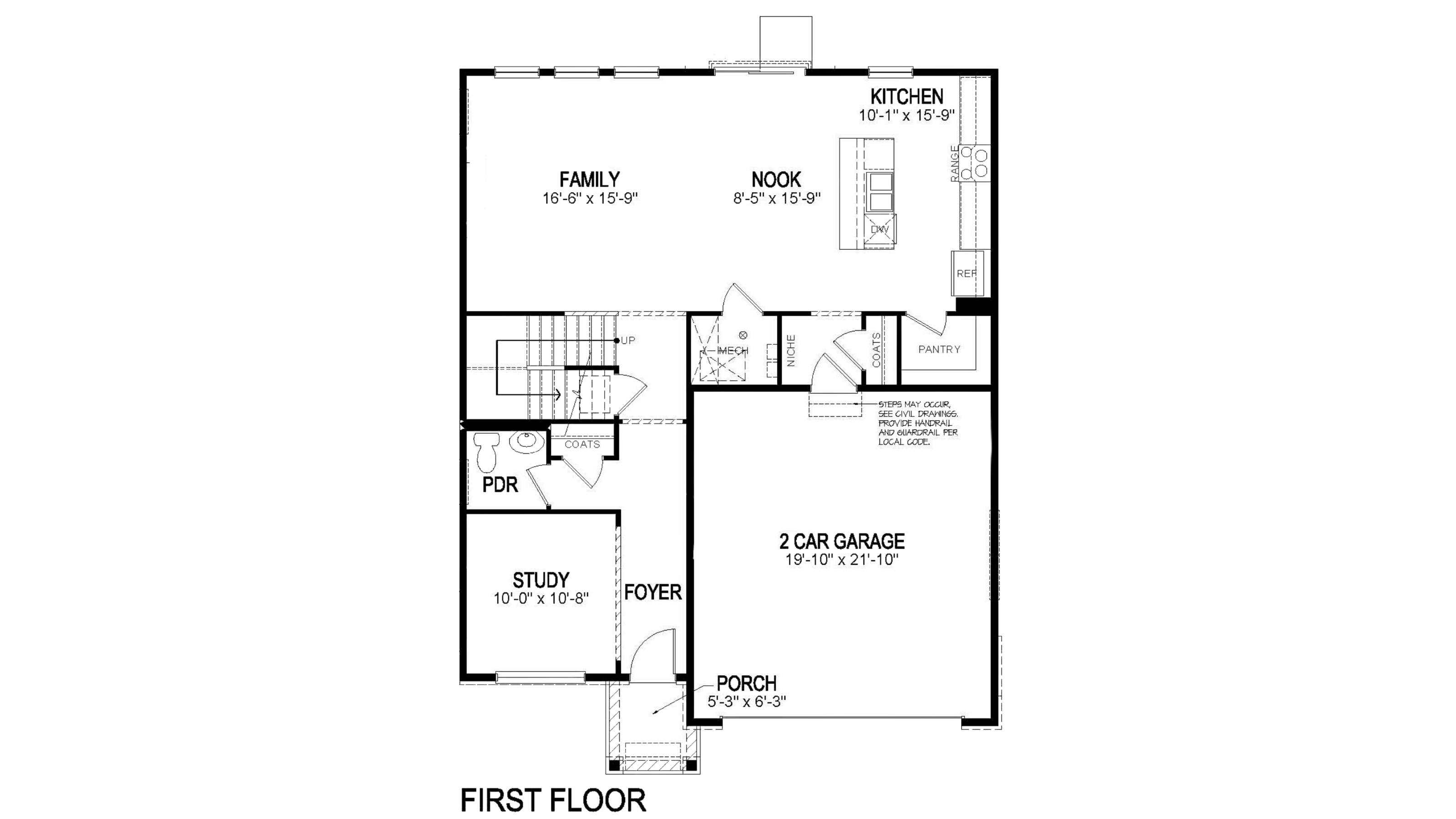 Bridgeport floorplan first floor