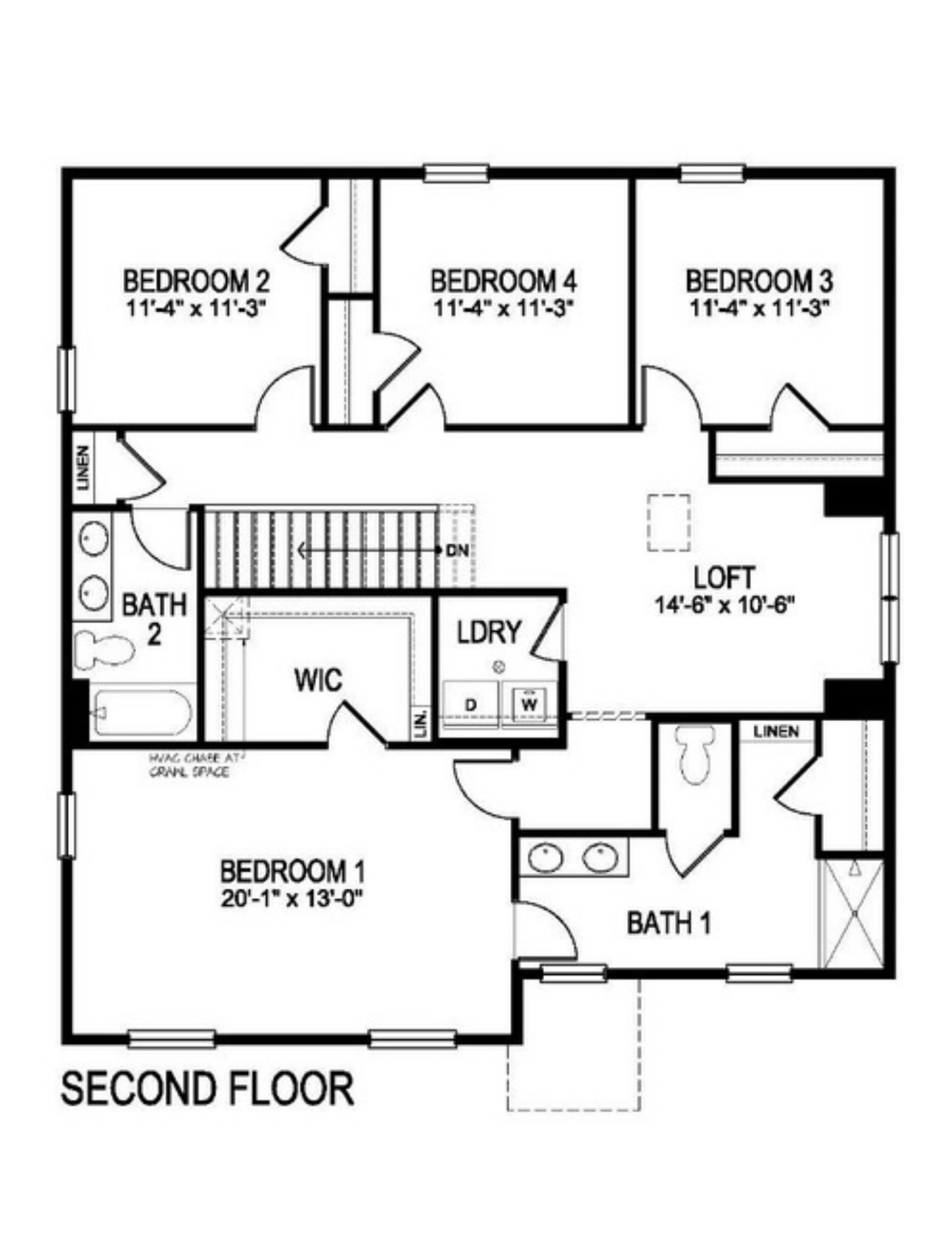 gable second floor blackline