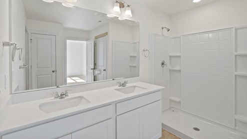 Henley Primary Bathroom at Trails at Crowfoot by D.R. Horton