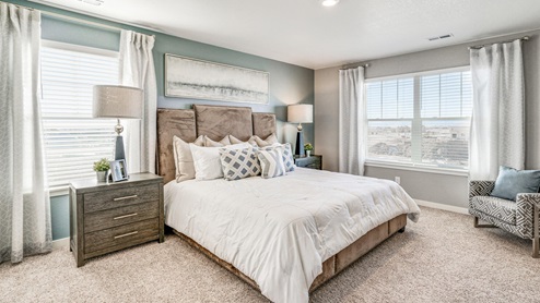 Henley Primary Bedroom at Trails at Crowfoot by D.R. Horton