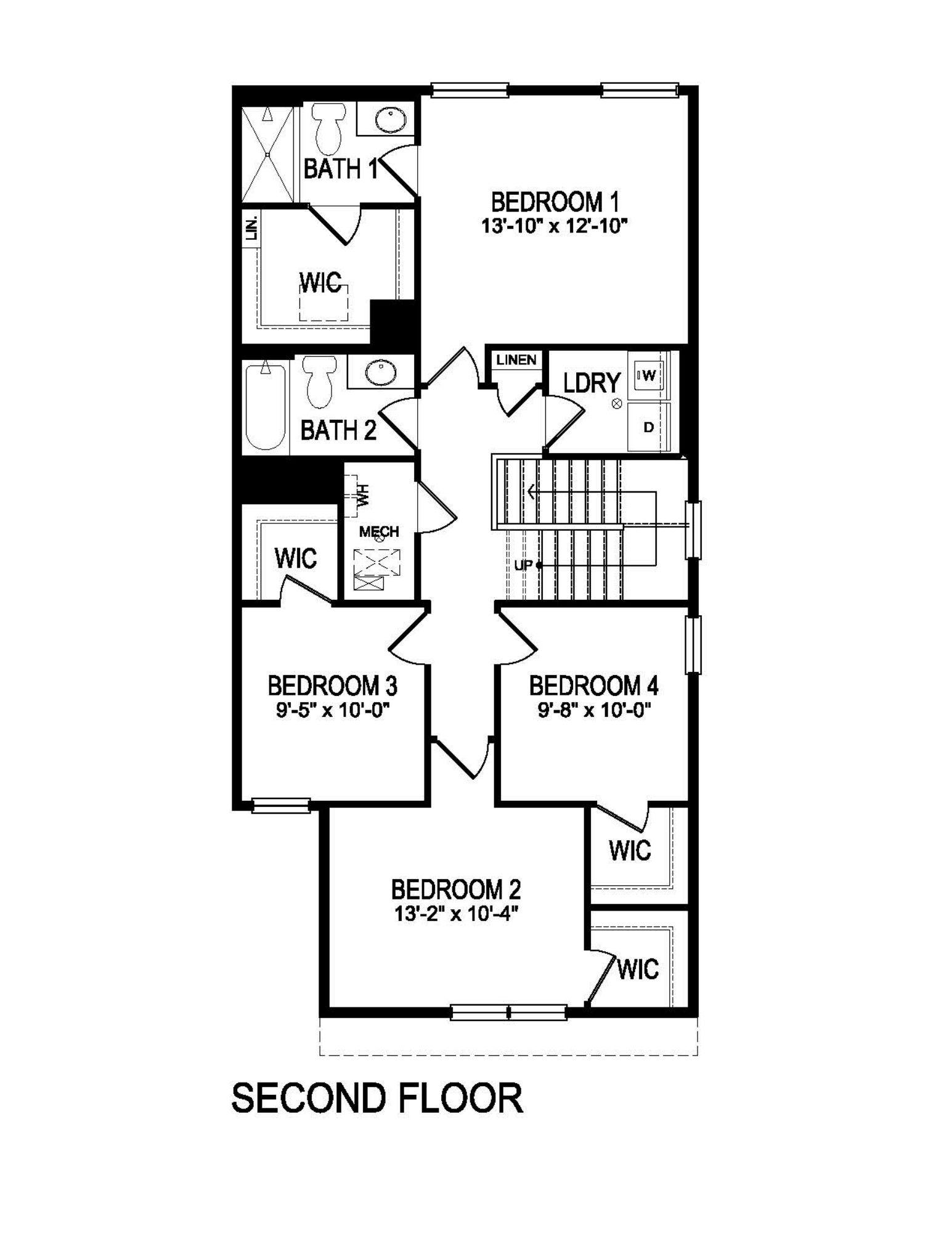 Lark floorplan second floor blackline