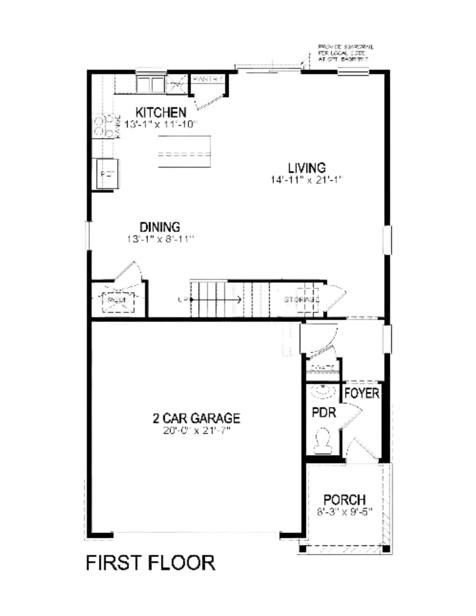 Elder floorplan first floor blackline