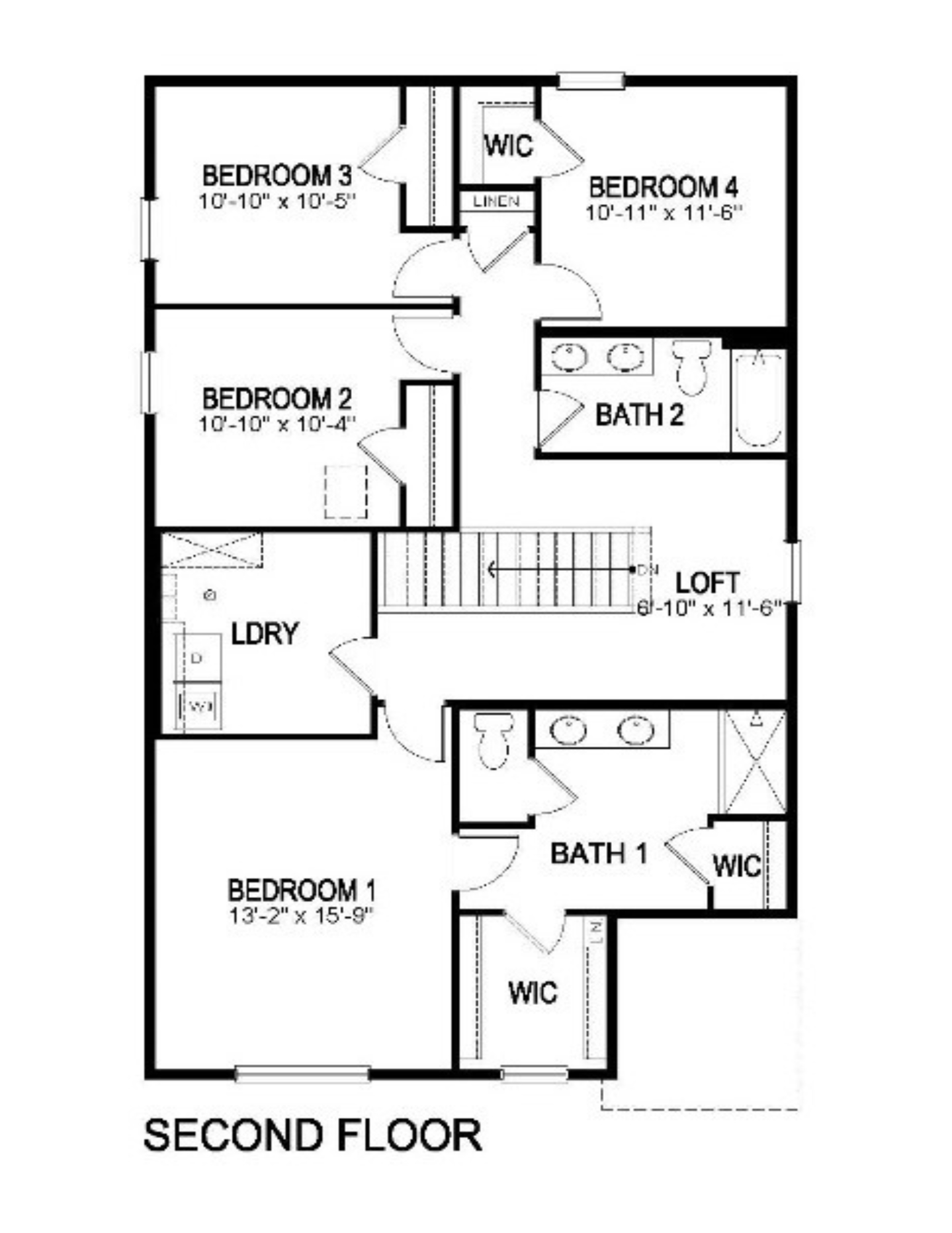 Elder floorplan second floor blackline