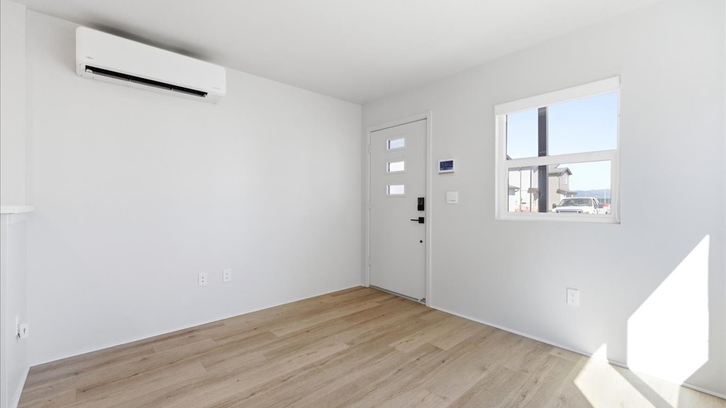 Interior living area with large windows