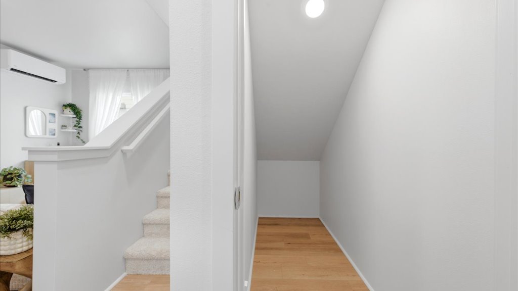Interior hallway with storage space