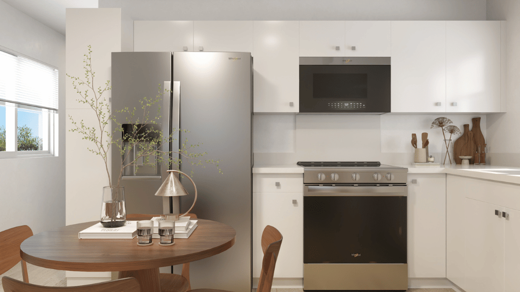 Interior kitchen with dining table