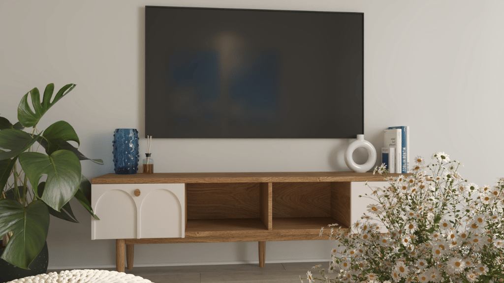Interior living room open to kitchen