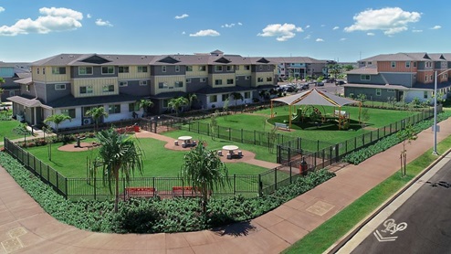 Community amenity bark and ride dog park grass and playground
