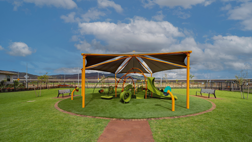 Community amenity bark and ride dog park grass and playground