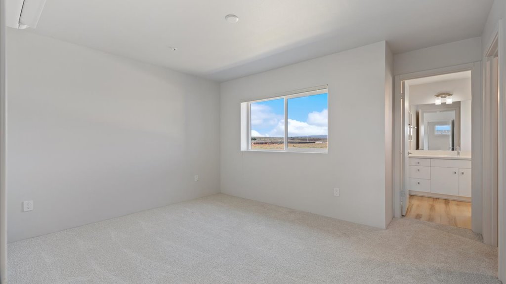 Interior bedroom with walk in closet
