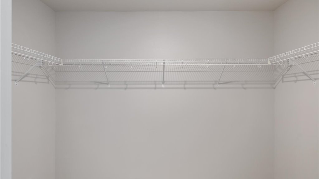 Interior bedroom with walk in closet