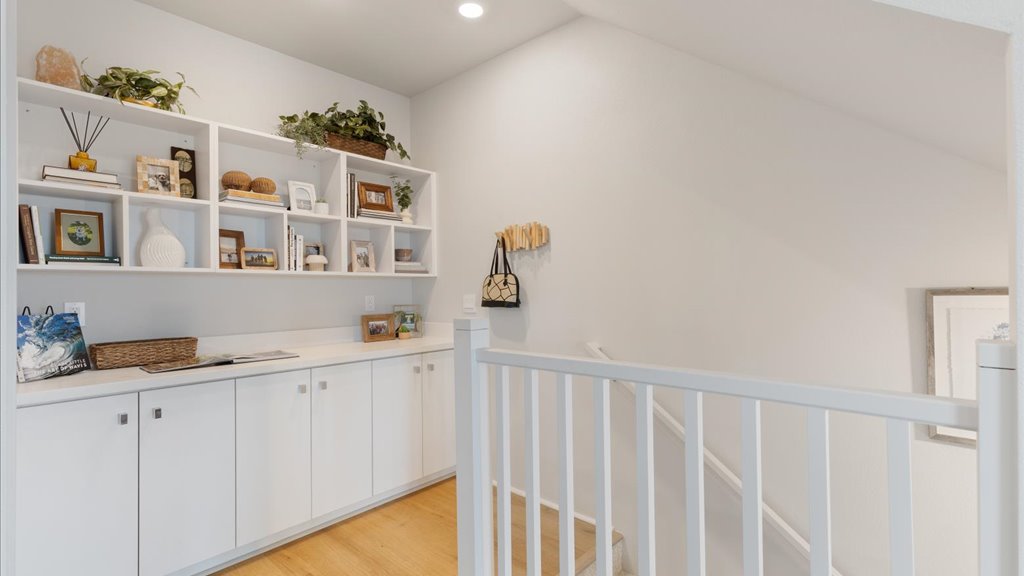 Interior hallway with stairwell