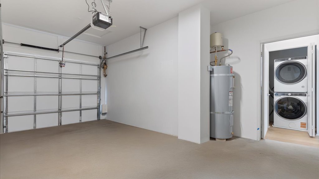 Interior one car garage