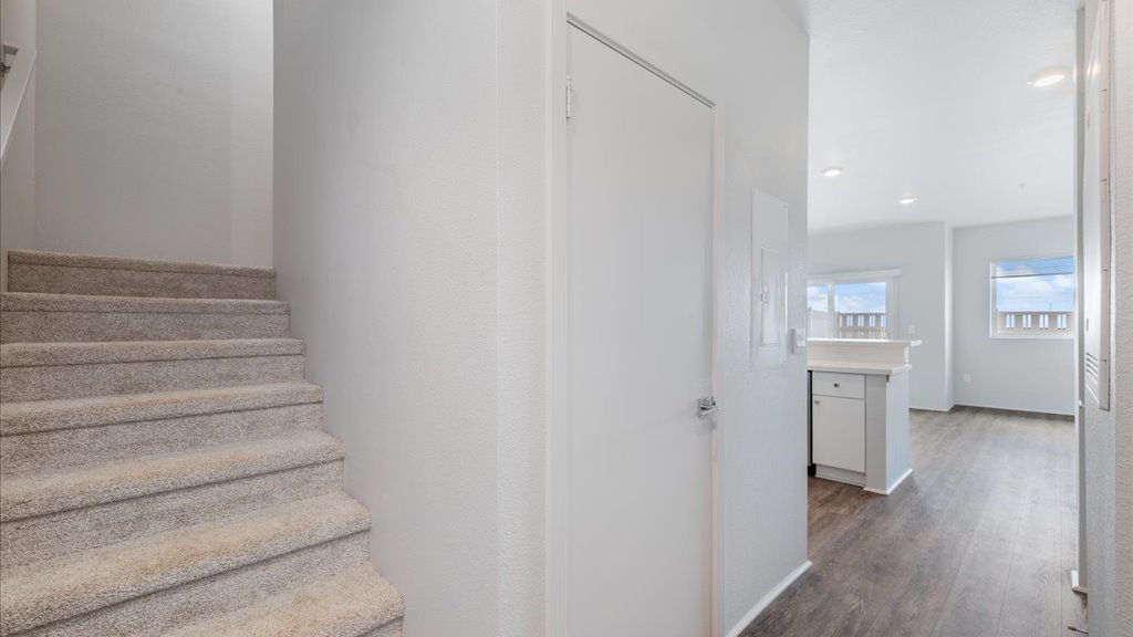 Interior hallway open to stairwell