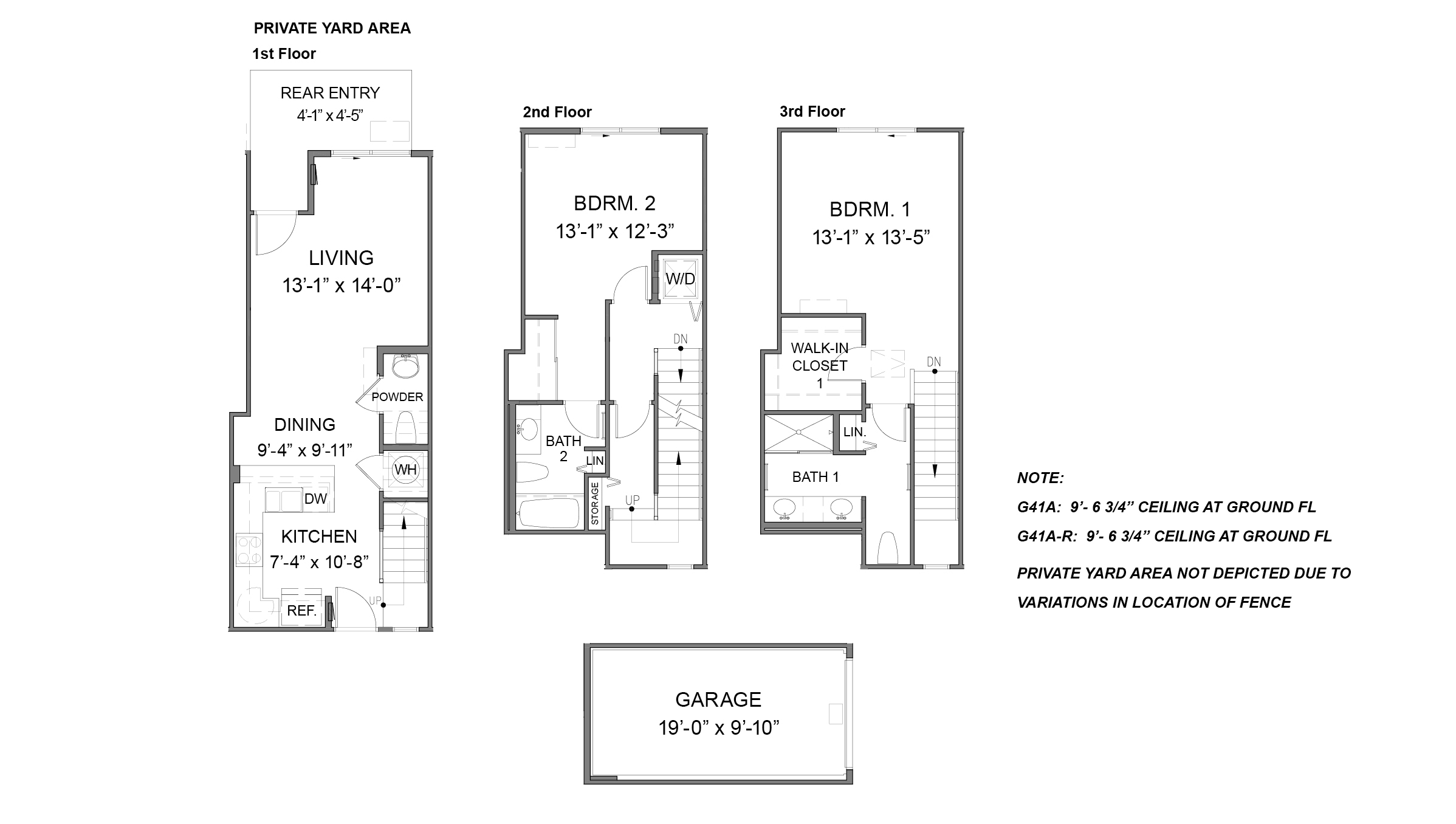 Interior floorplan drawing two bedroom two bathroom ensuite