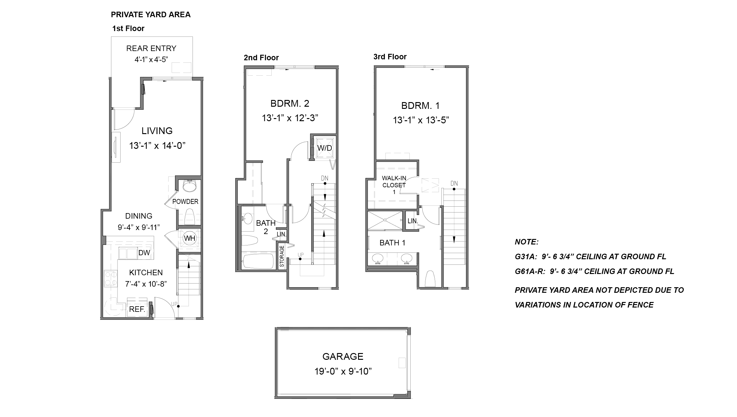 Interior floorplan drawing two bedroom two bathroom ensuite