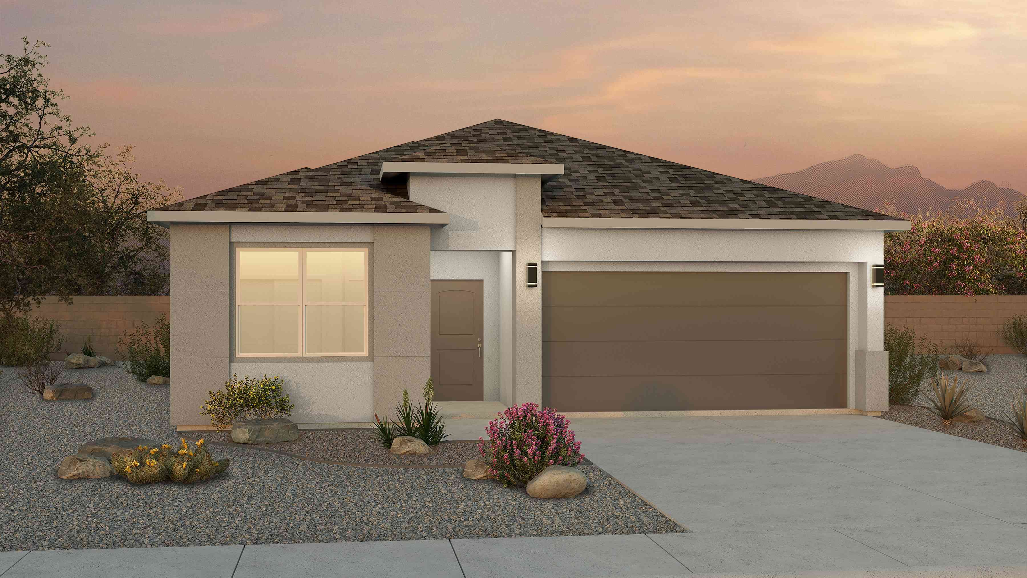 4320 Vista Manzano, Sante Fe, NM, Sagrado By D.R. Horton 1-story new home, 4-bed, 2-bath, 2-car, front street view