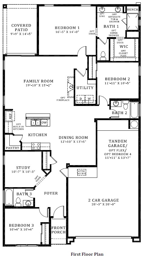 inspiraion floor plan - 4th bedroom optional