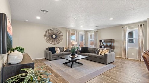 livingroom with tile floors