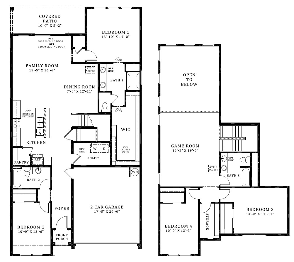 2-story floor plan, 2,57 square feet