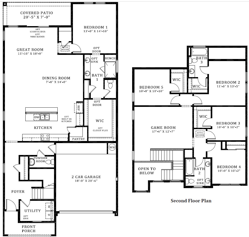 2-story, 2,805 square feet