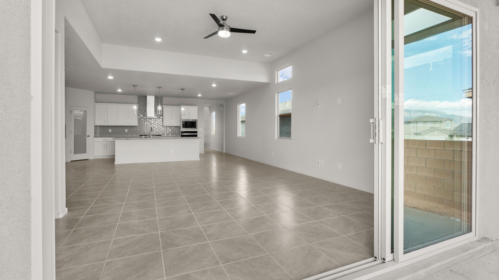 Patio outside of the living area.