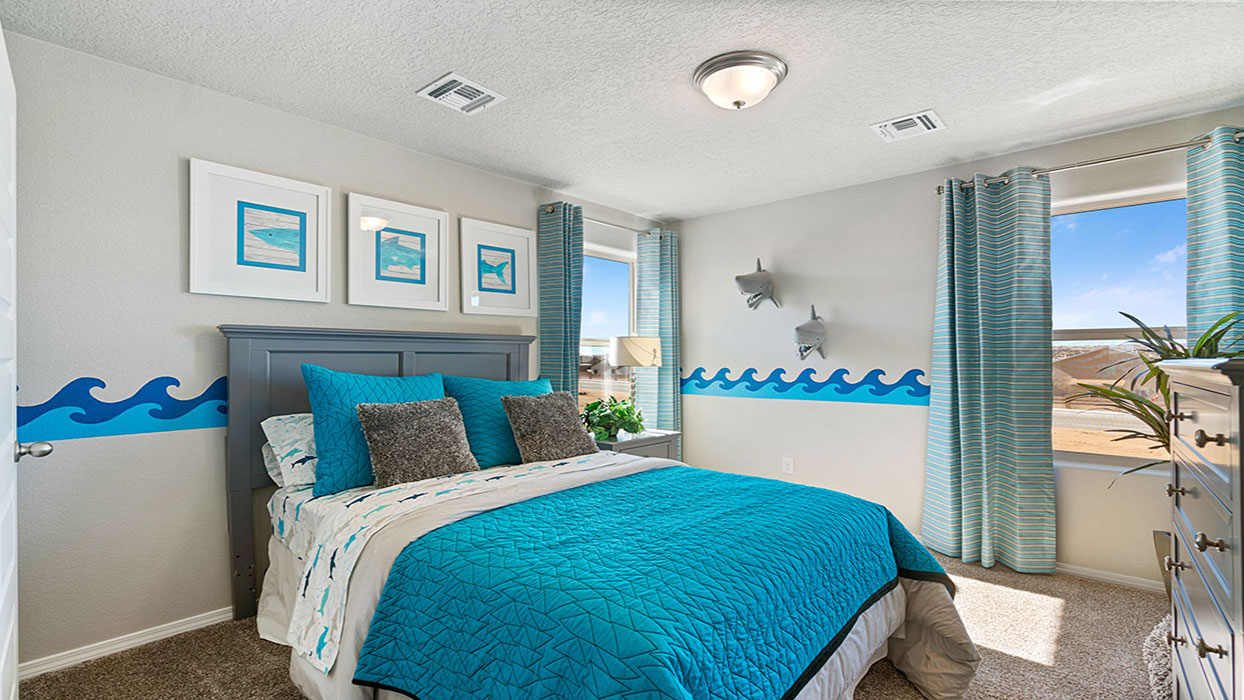 Bedroom 3 angle showing wall space and room layout for various furniture options at Los Diamantes Phase III