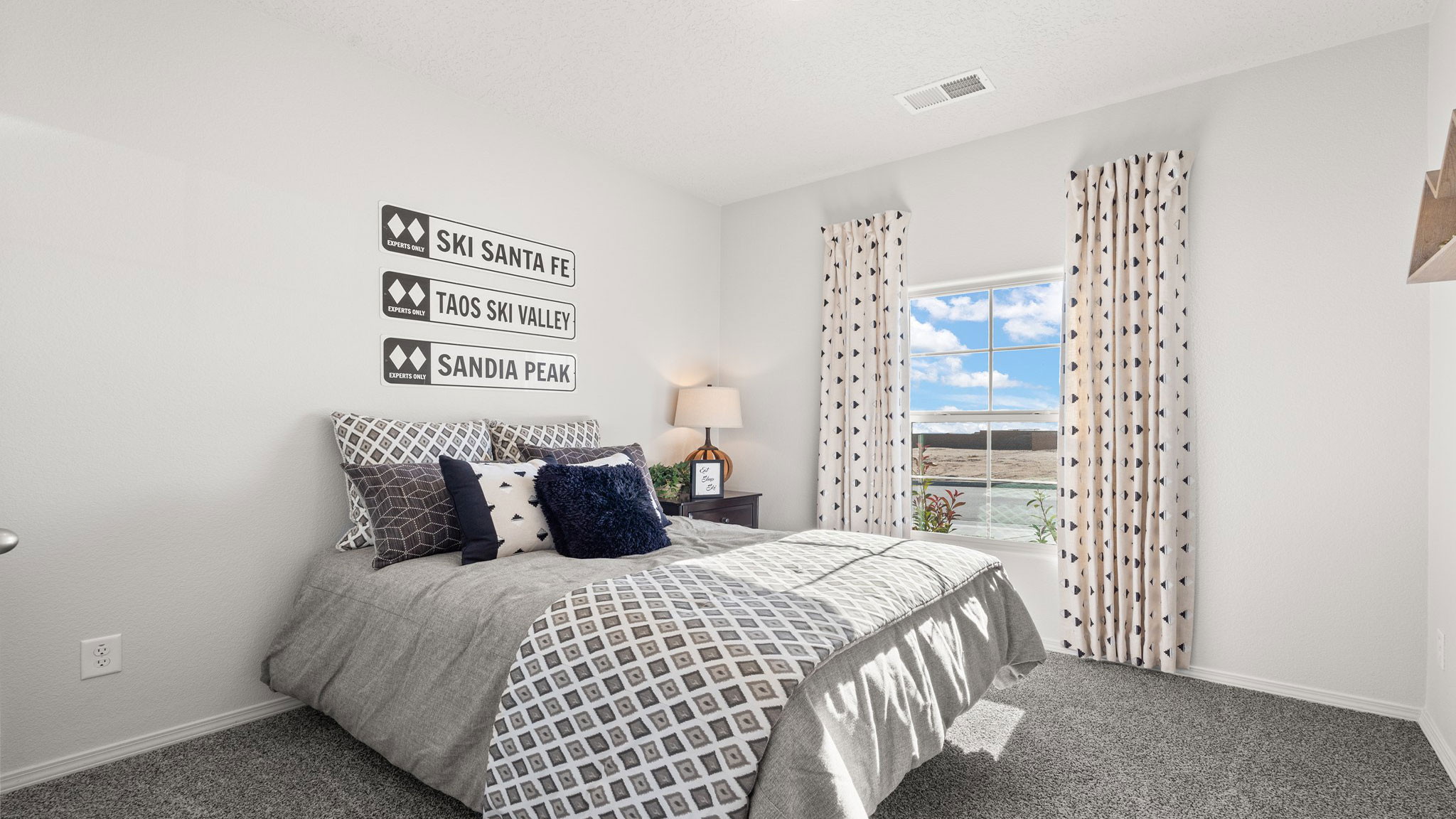 Interior bedroom with window