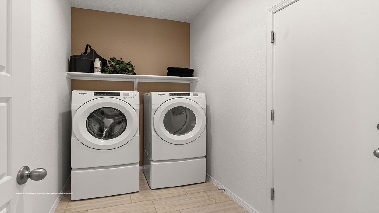 Interior laundry room
