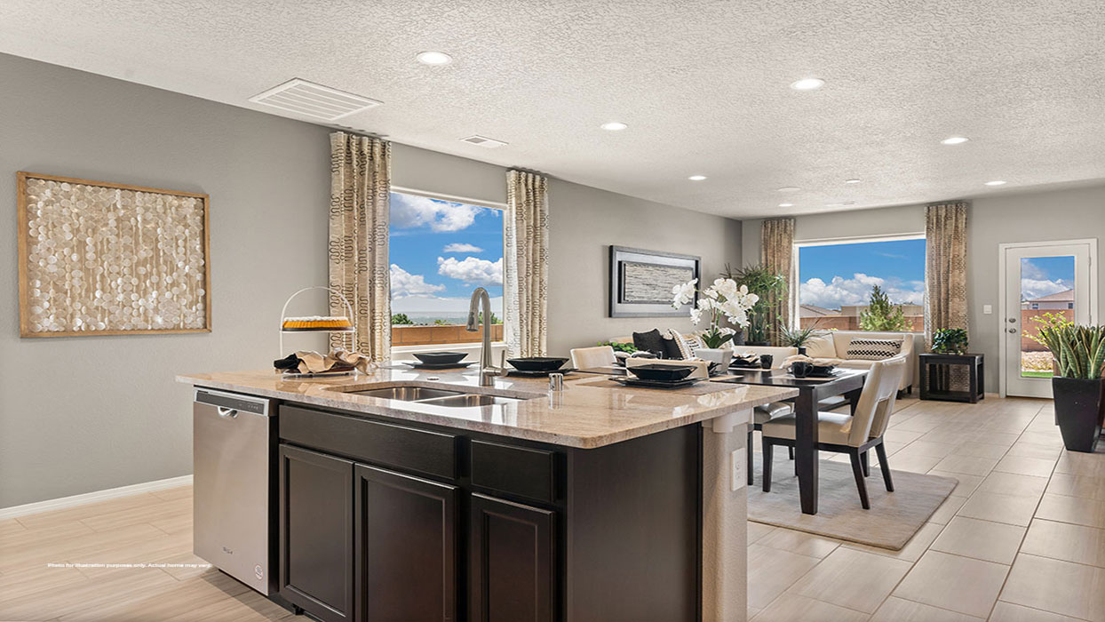 Interior kitchen with center island