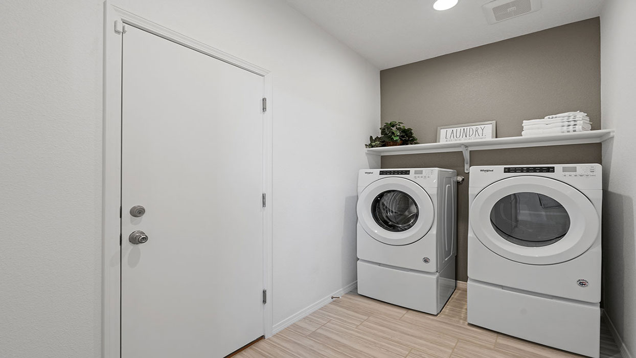 Interior laundry room
