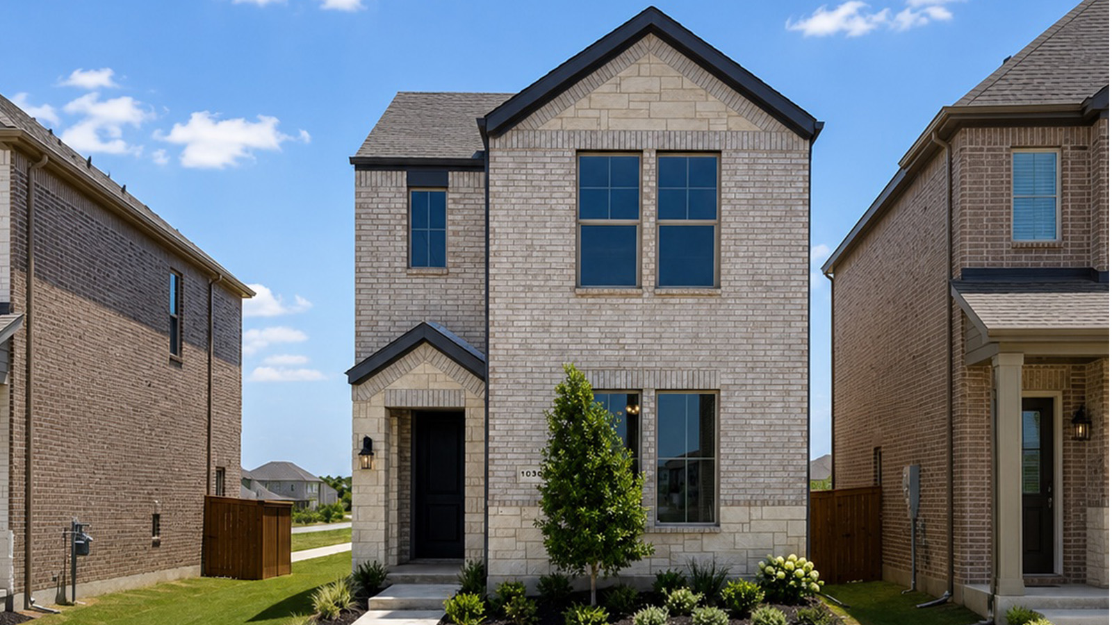 Exterior two-story new construction home in DFW