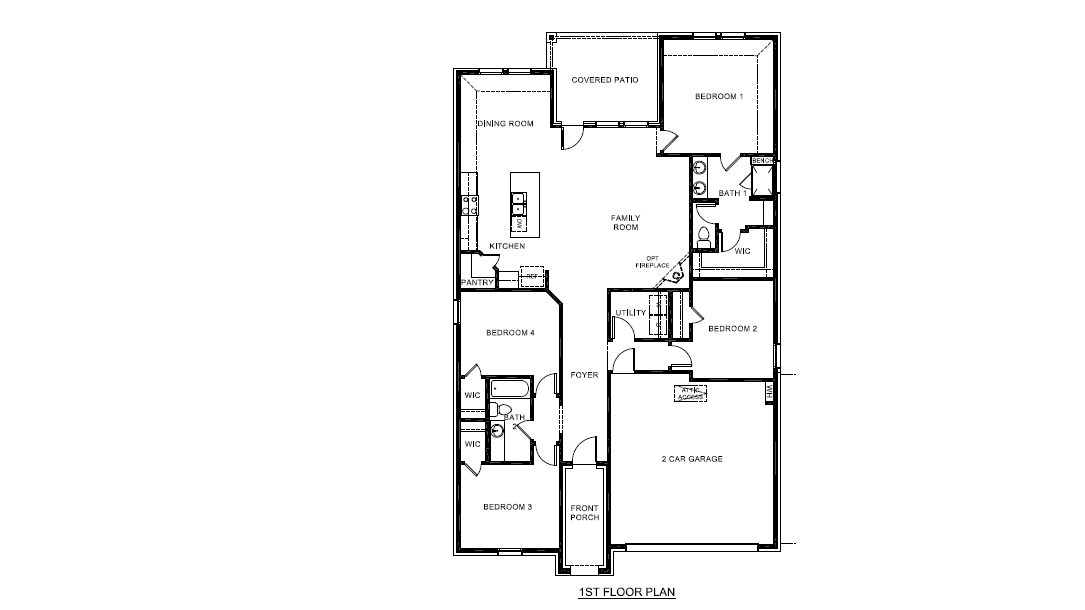 Bergamont single story floor plan image