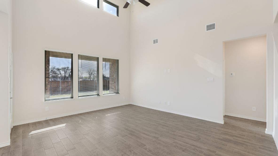 spacious open-concept living room