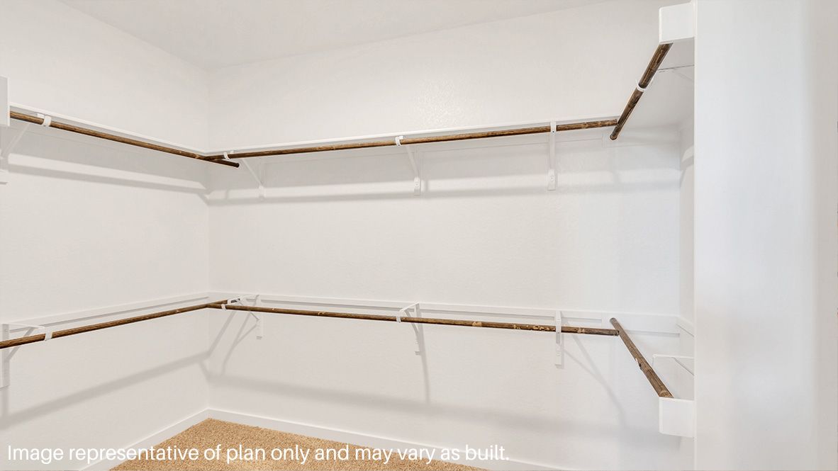Large walk in closet in the primary bedroom