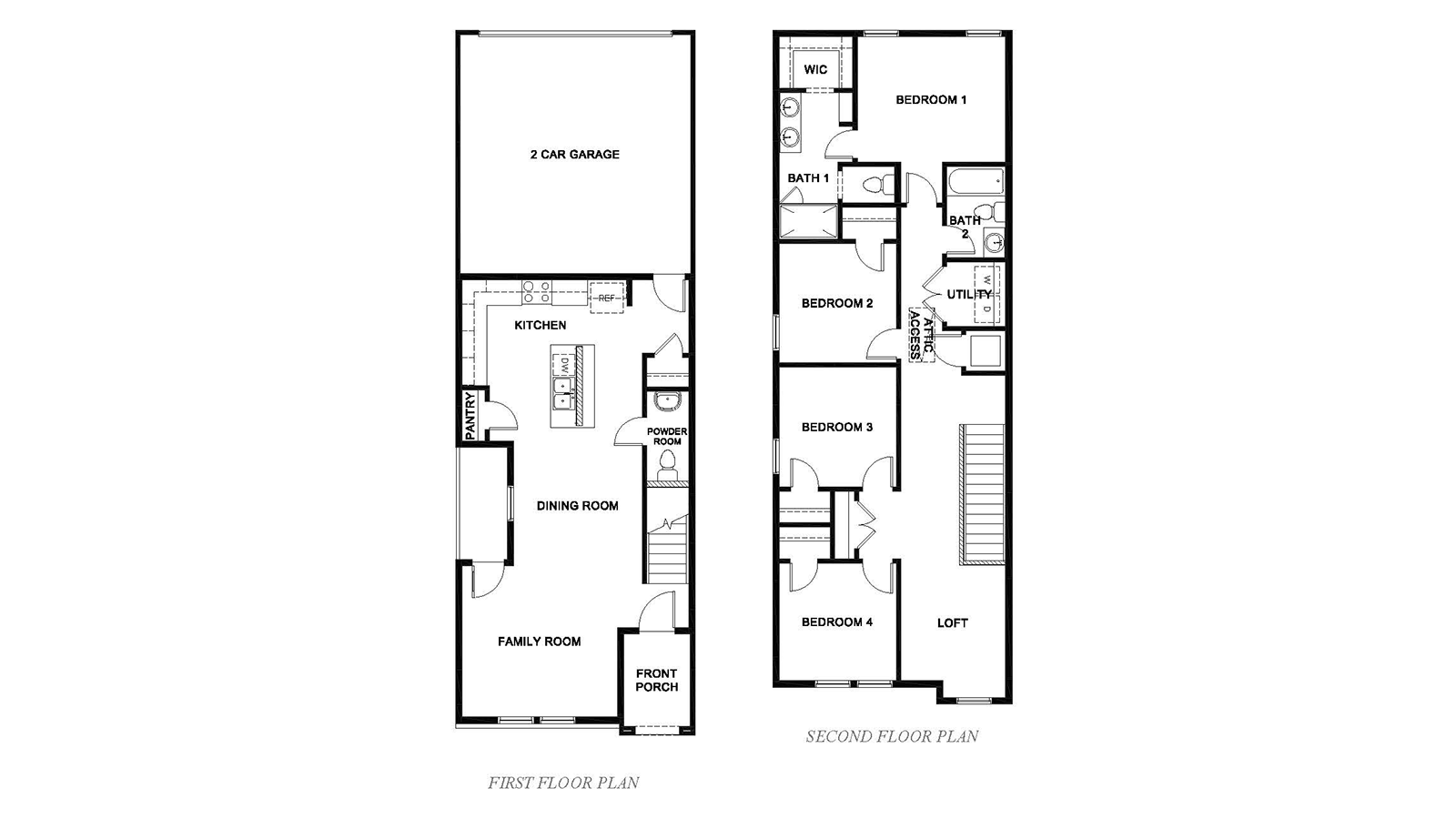Two story Egret floor plan image
