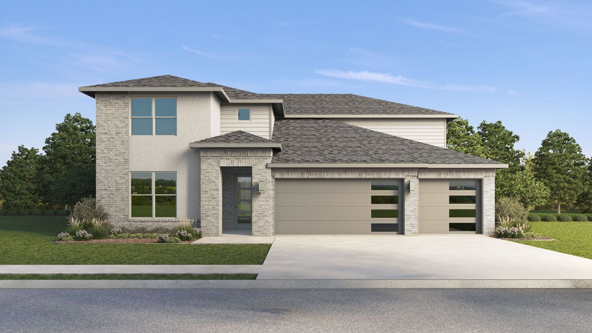 Welcome to the Newton floor plan, an expansive two-story home designed for comfort and functionality in The Preserves at the Forum in Grand Prairie, TX. Boasting 4 bedrooms, 3 bathrooms, a game room, and a media room, this home offers the perfect space for growing families and entertaining.