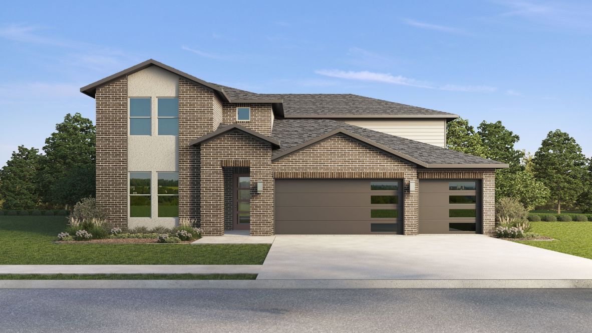 Welcome to the Newton floor plan, an expansive two-story home designed for comfort and functionality in The Preserves at the Forum in Grand Prairie, TX. Boasting 4 bedrooms, 3 bathrooms, a game room, and a media room, this home offers the perfect space for growing families and entertaining.